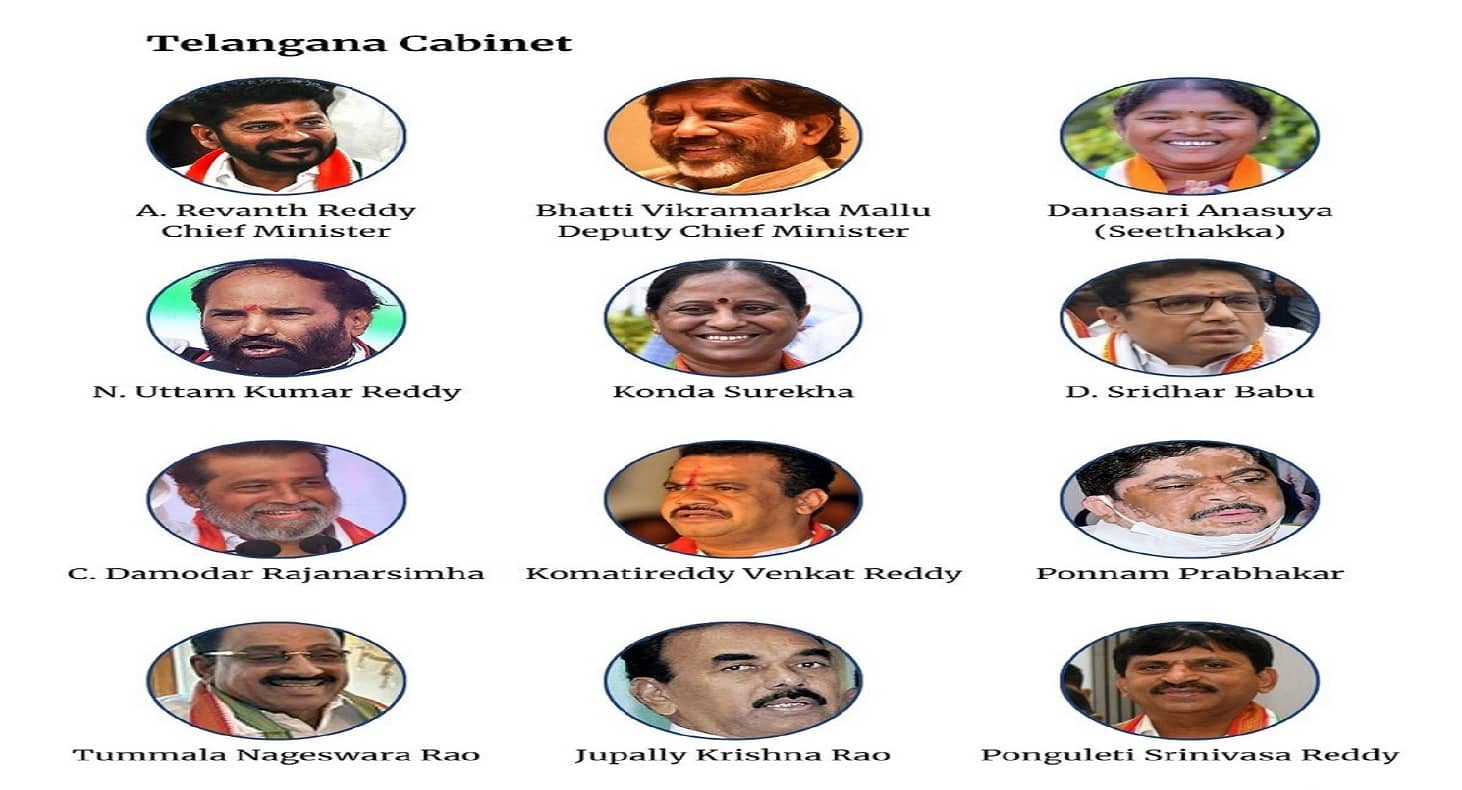 full list of ministers in Revanth Reddy’s Telangana Cabinet
