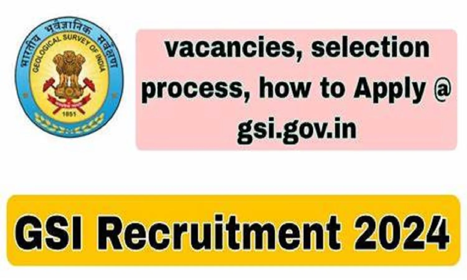 GSI Recruitment 2024: जियोलॉजिकल सर्वे ऑफ इंडिया में 19 पदों पर सरकारी नौकरी!