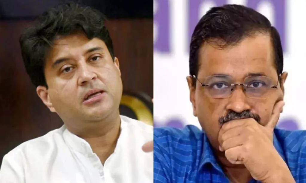 Jyotiraditya Scindia And Arvind Kejriwal