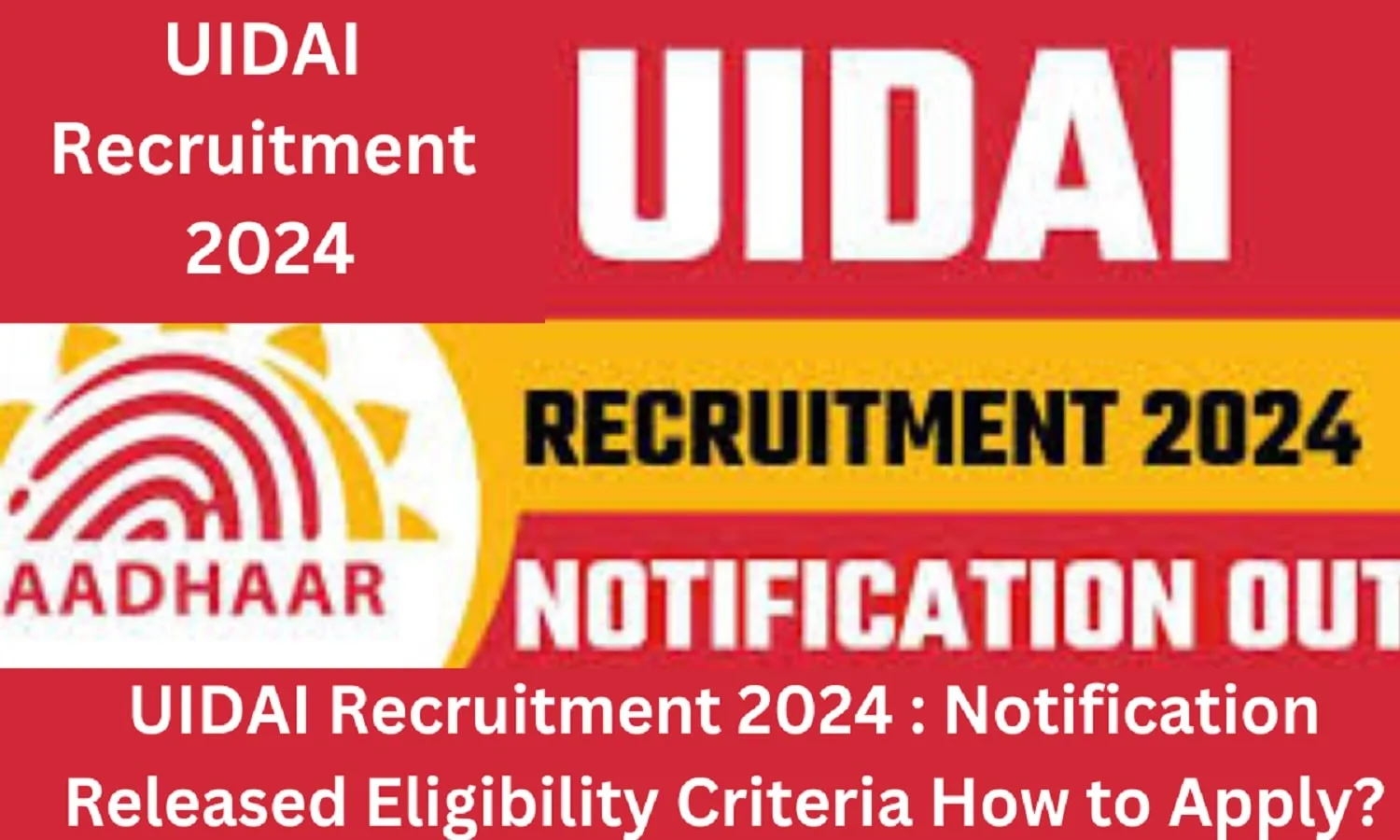 UIDAI में असिस्टेंट सेक्शन ऑफिसर के पद पर निकली भर्ती, 13 जून तक करें आवेदन