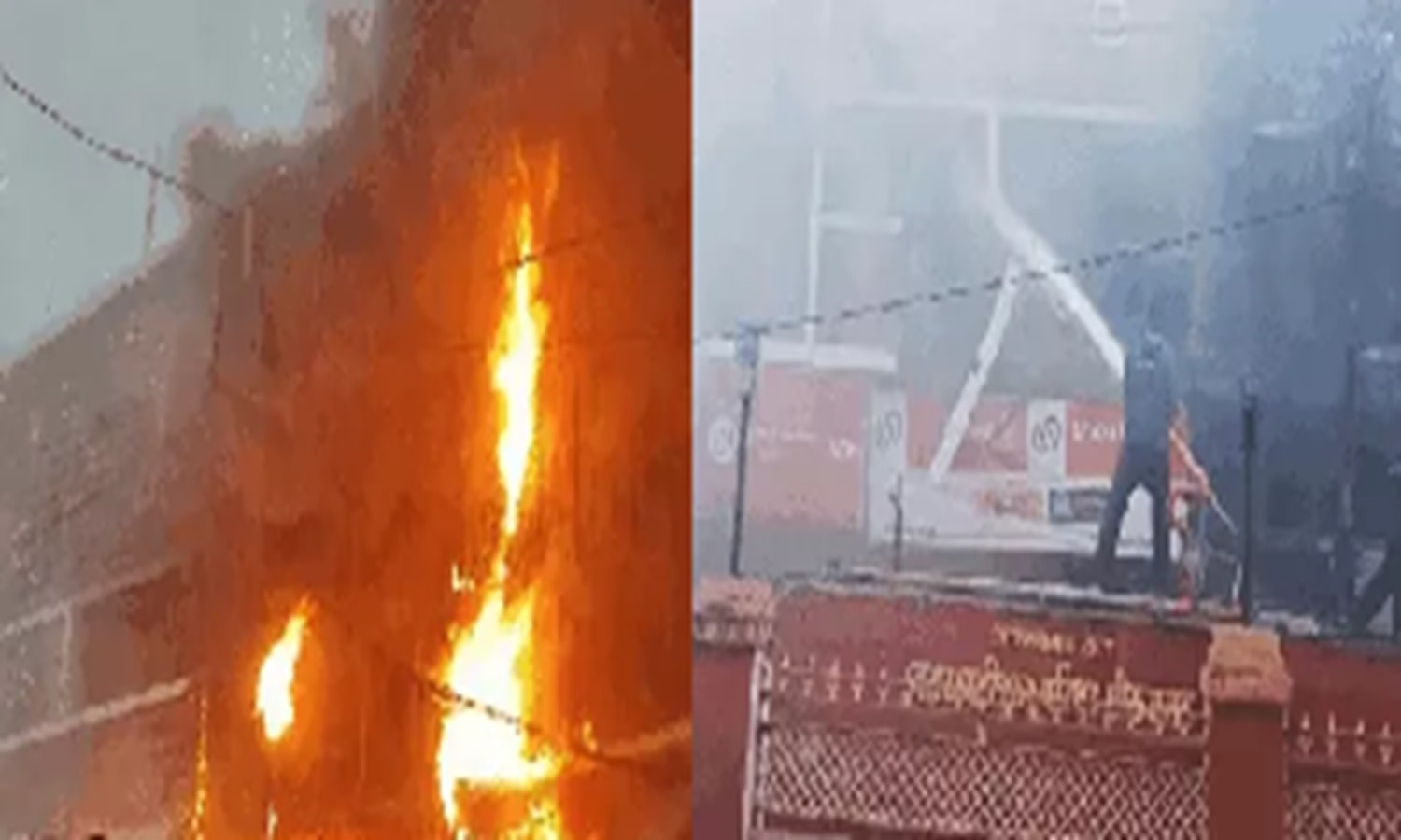 MP: शोरूम में आग लगने से बुर्जुर्ग दंपती की मौत