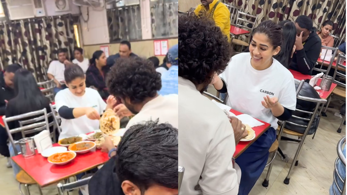 Nayanthara in delhi restaurant