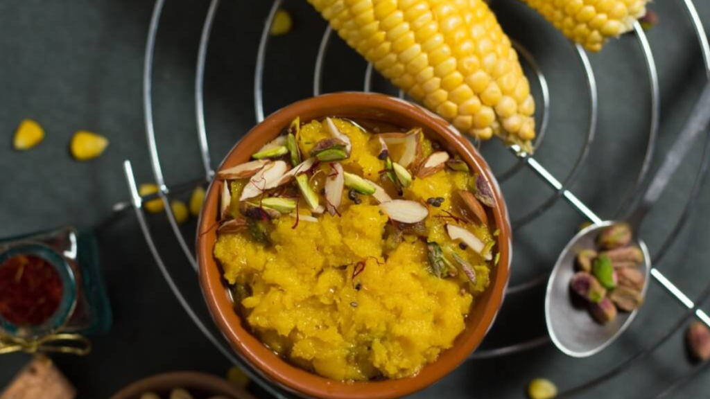 Make Corn Saffron Halwa on Basant Panchami