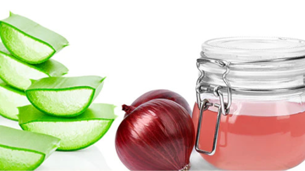 Aloe vera and onion juice beneficial for hair