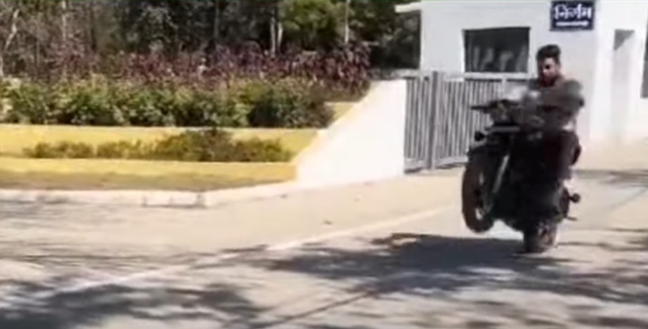 stunt by riding bike