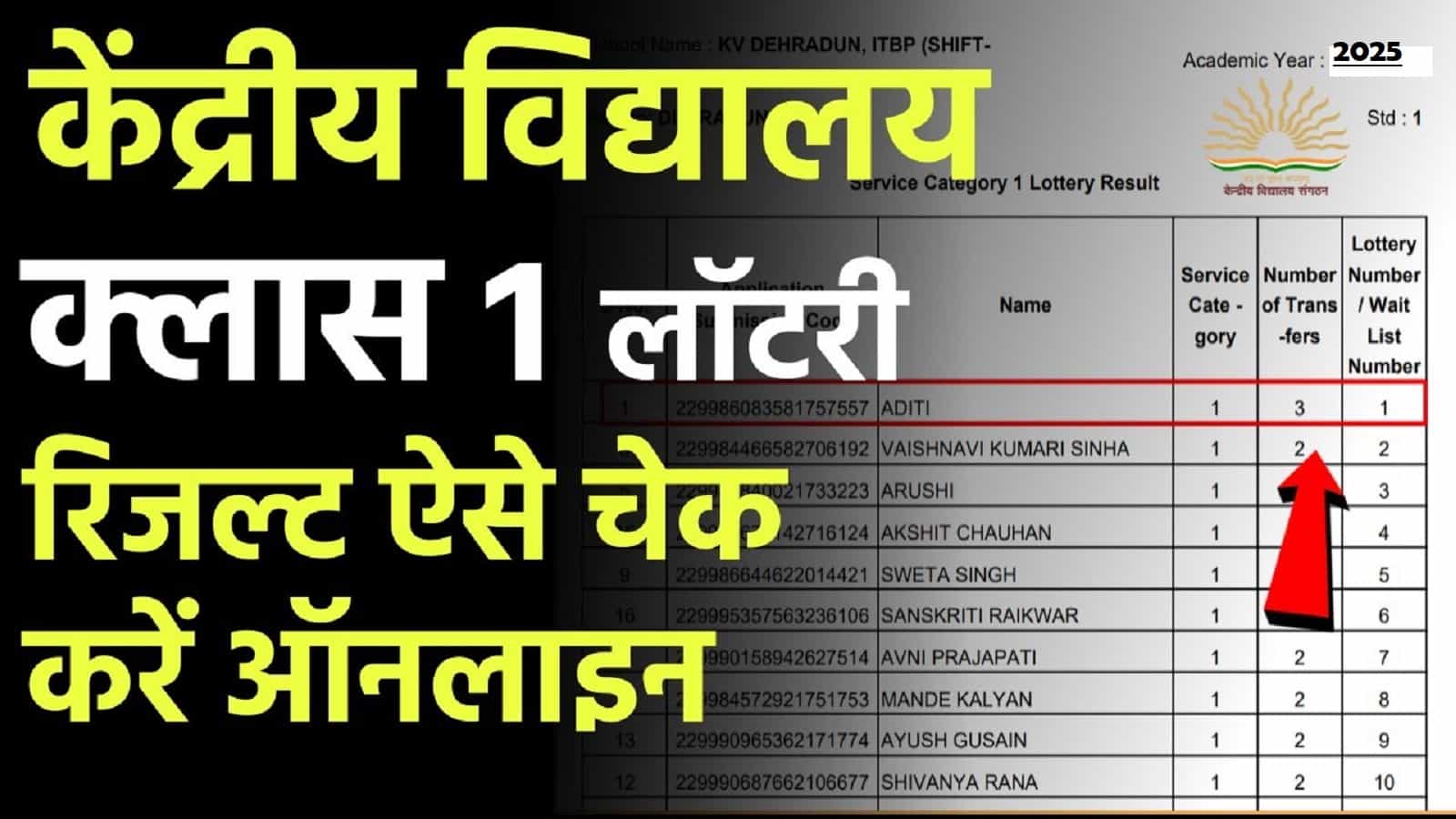 KVS Admission 2025 Lottery Result को लेकर बड़ा अपडेट, ऐसे करें चेक