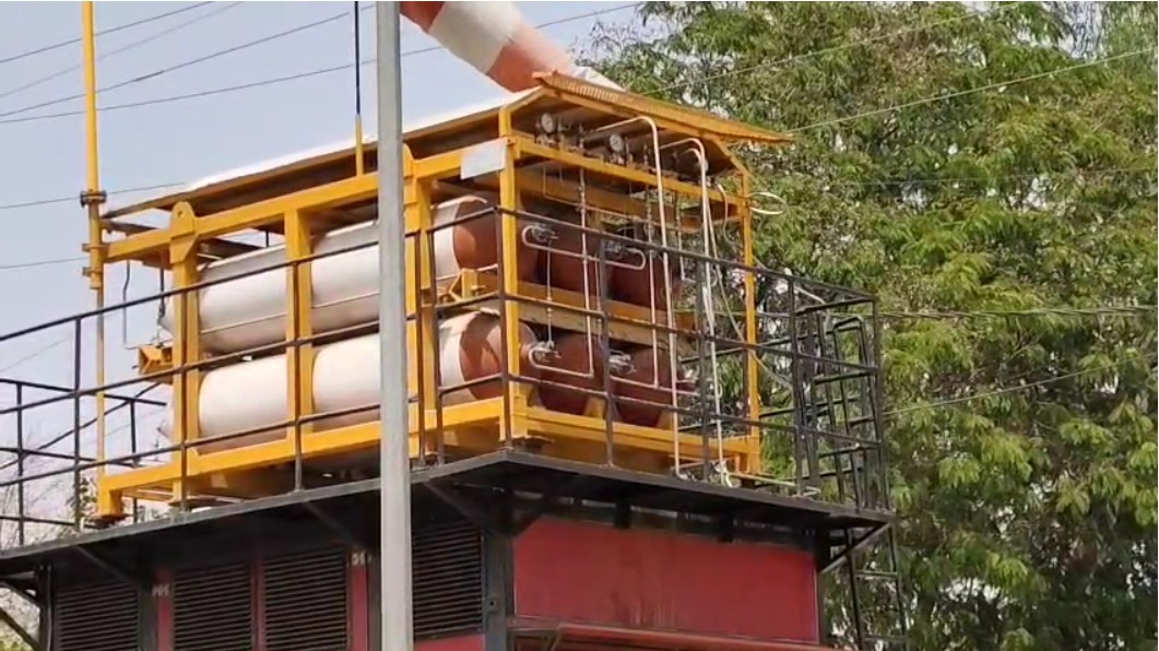 CNG gas leakage at Gupta Petrol Pump in Rewa