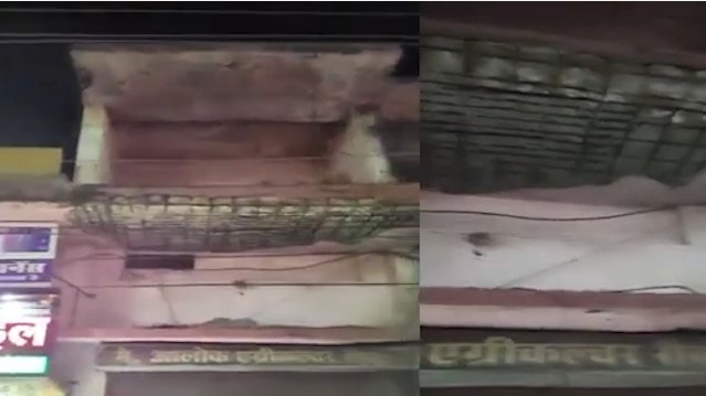 Shop roof collapses in Rewanchal bus stand of Rewa