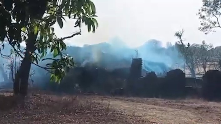 Crops along with houses destroyed by spark in Rewa