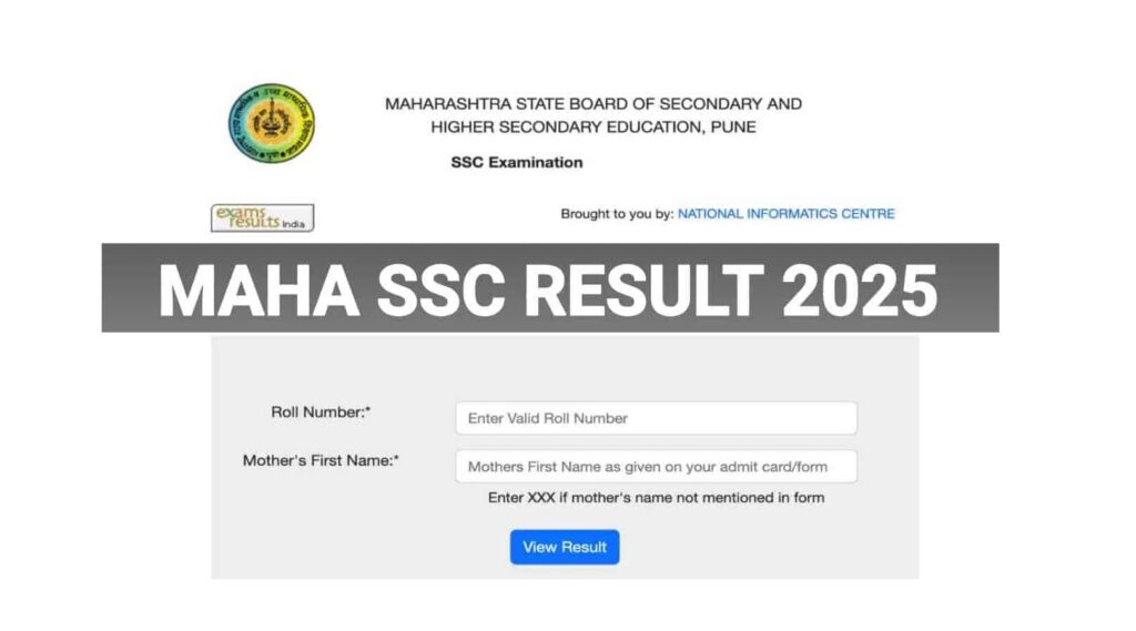 Maharashtra Board Result 2025 @mahresult.nic.in In Hindi