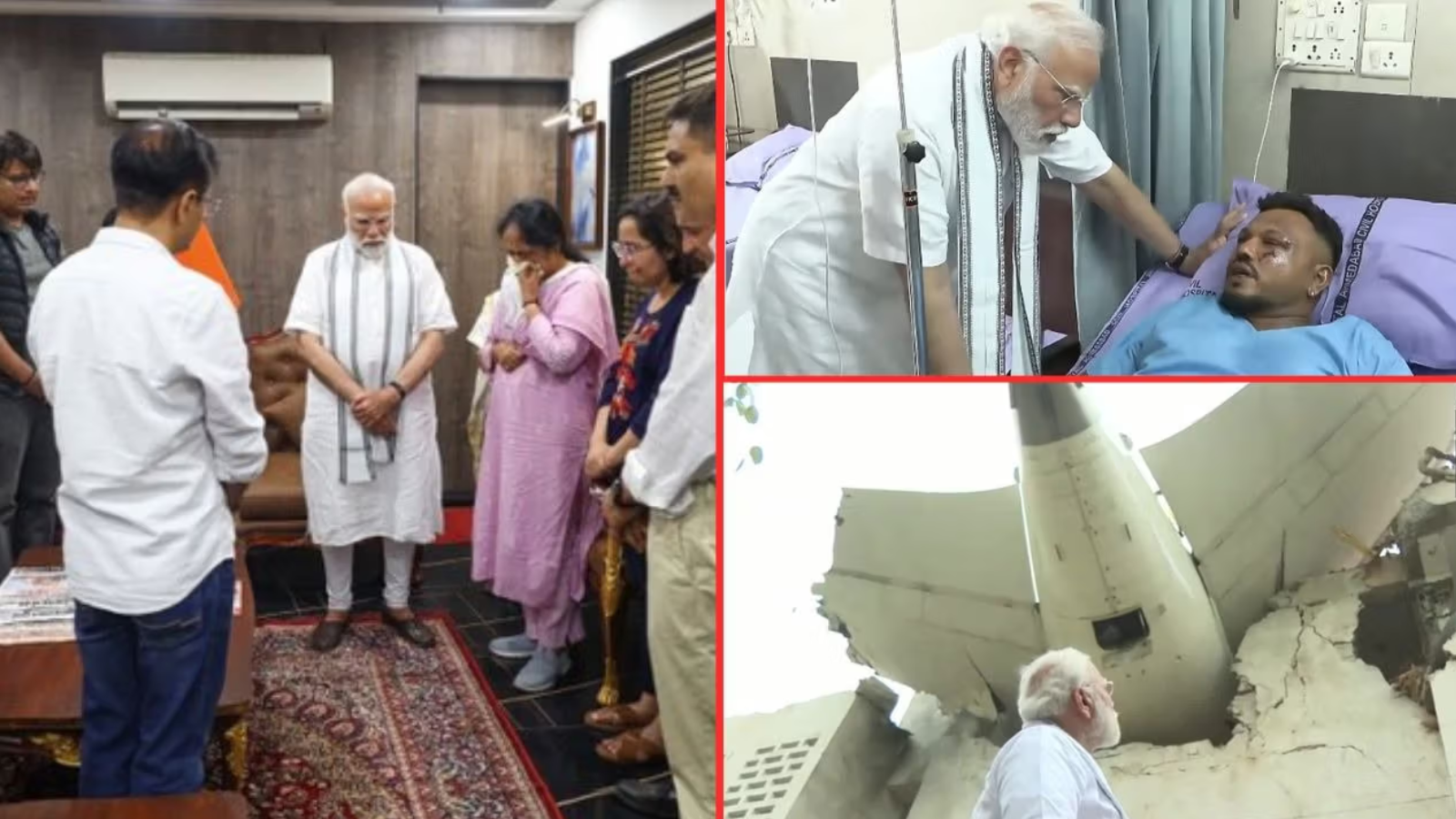 Air India Plane Crash : प्लेन हादसे में मृतक हुए गुजरात के Former CM Vijay Rupani के परिवार से मिले PM Modi