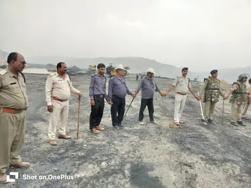 Singrauli staged a protest