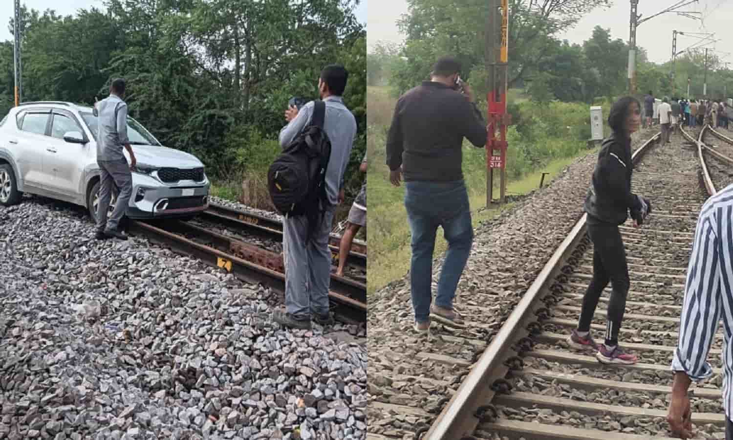 तेलंगाना में महिला ने रेलवे ट्रैक पर दौड़ाई कार, 15 ट्रेनें डायवर्ट, जांच में आत्महत्या की आशंका