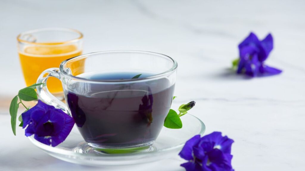 Blue Pea Flower Tea or Hibiscus tea