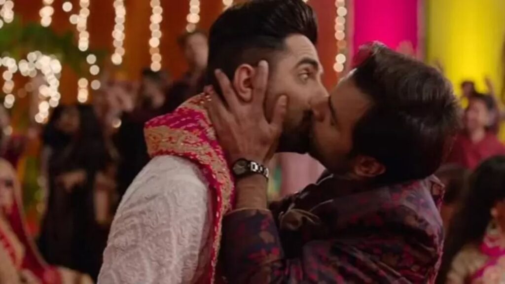 Panchayat Fame Jitedra and Ayushman Khurana Kiss Scene