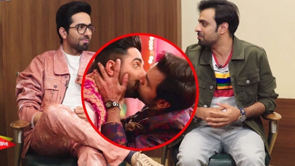 Panchayat Fame Jitedra and Ayushman Khurana Kiss Scene