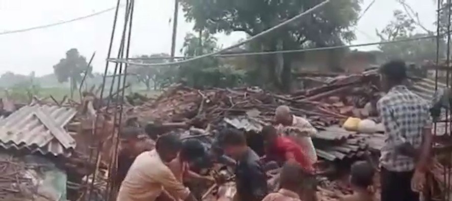 Flood caused devastation in Mauganj