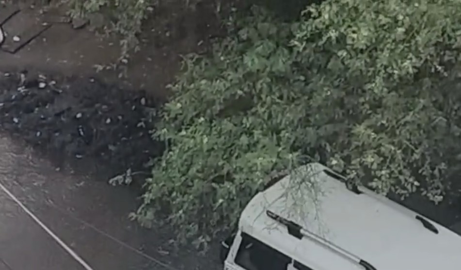 Debris on roads after drain cleaning in Rewa