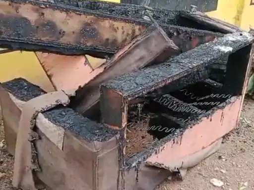 Fire in head constable's house in Satna