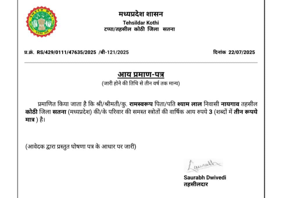 Farmer's income in Satna is Rs 3 per year!
