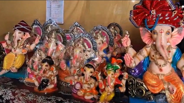 रीवा में गणेश उत्सव की तैयारियां जोरों पर, गणेश प्रतिमाओं को अंतिम रूप देने में जुटे कारीगर