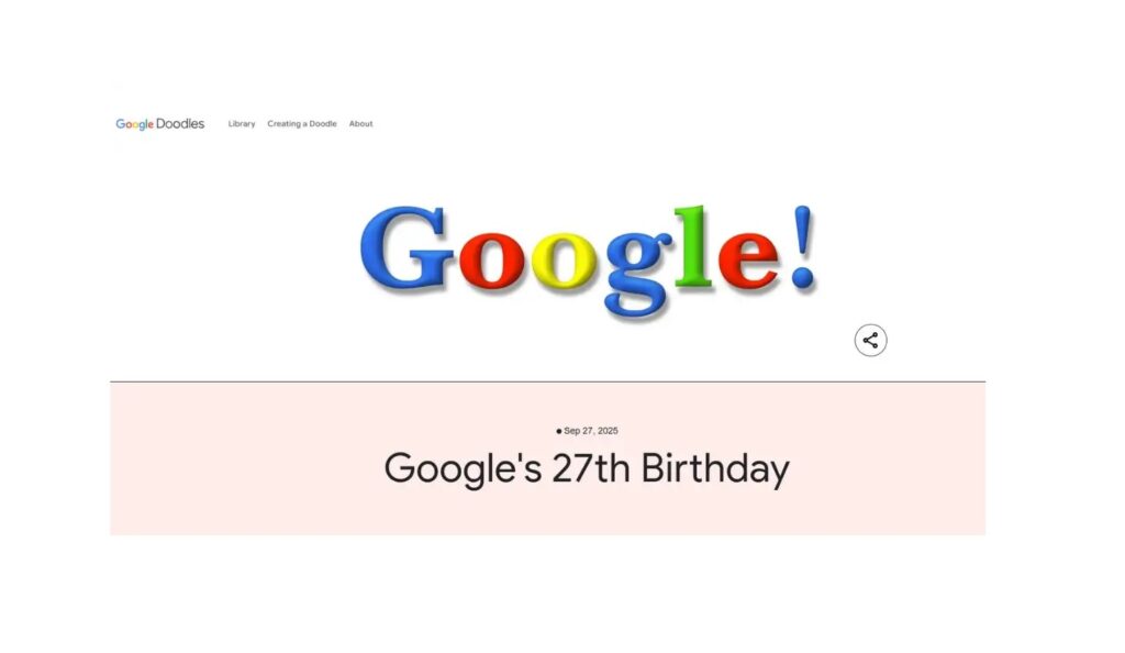 Google's 27th Birthday Doodle In Hindi