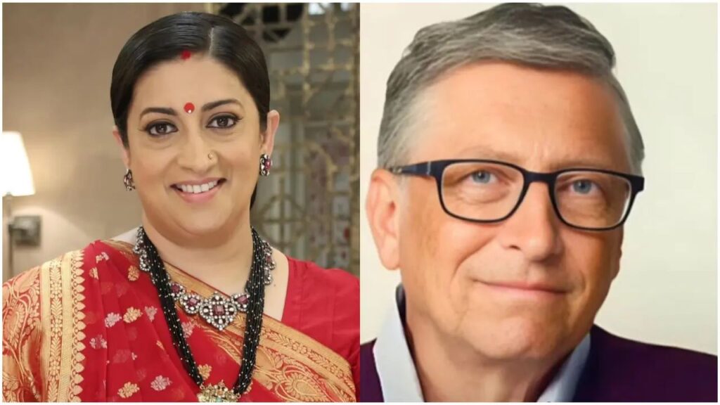 Bill Gates with Smriti Irani In Kyunki Saas Bhi Kabhi Bahu Thi