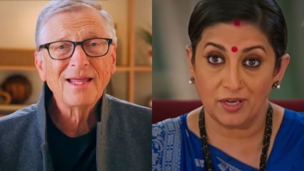 Bill Gates with Smriti Irani In Kyunki Saas Bhi Kabhi Bahu Thi