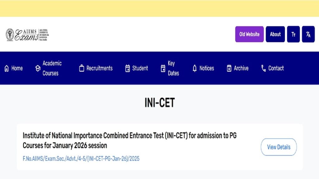 AIIMS INICET Admit Card 2026 January Session Direct Link