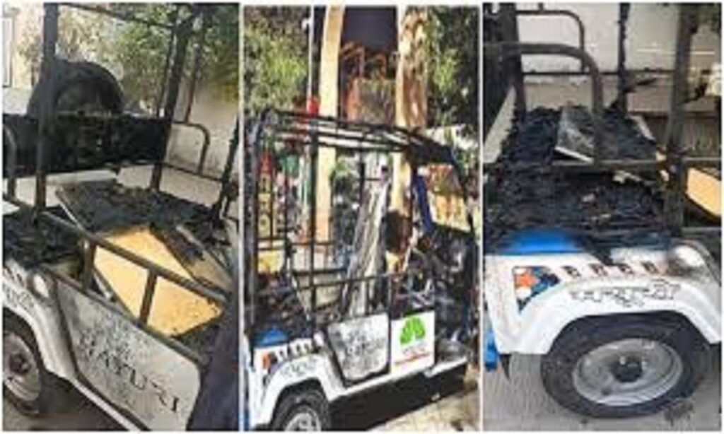 इंदौर में ई-रिक्शा बैटरी ब्लास्ट से लगी आग और हादसे की जानकारी