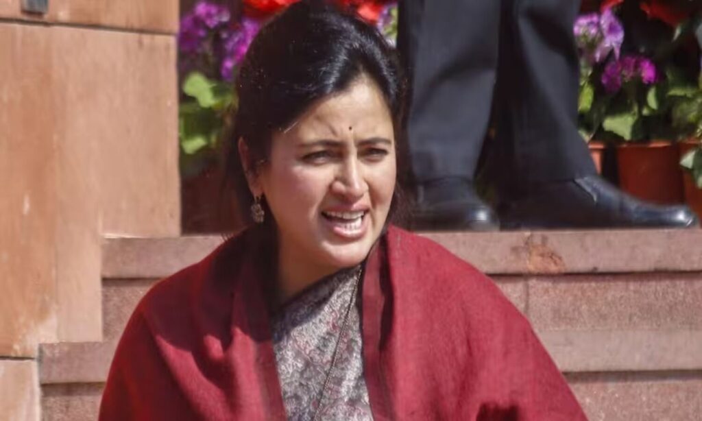 BJP leader Navneet Rana speaking to media during a public interaction