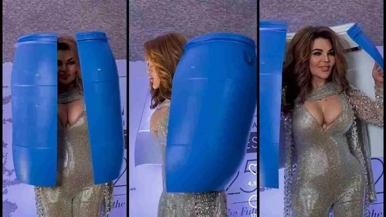 Rakhi Sawant With Blue Drum: राखी सावंत ने लिया जया बच्चन के साथ पंगा, बोली पैप्स को कुछ कहा तो ड्रम में डाल दूंगी!