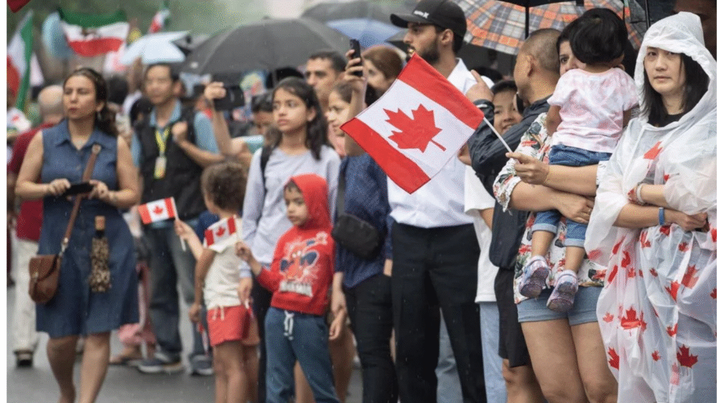 An aerial view of a Canadian city with sparse streets, symbolising population decline reported after eight decades.