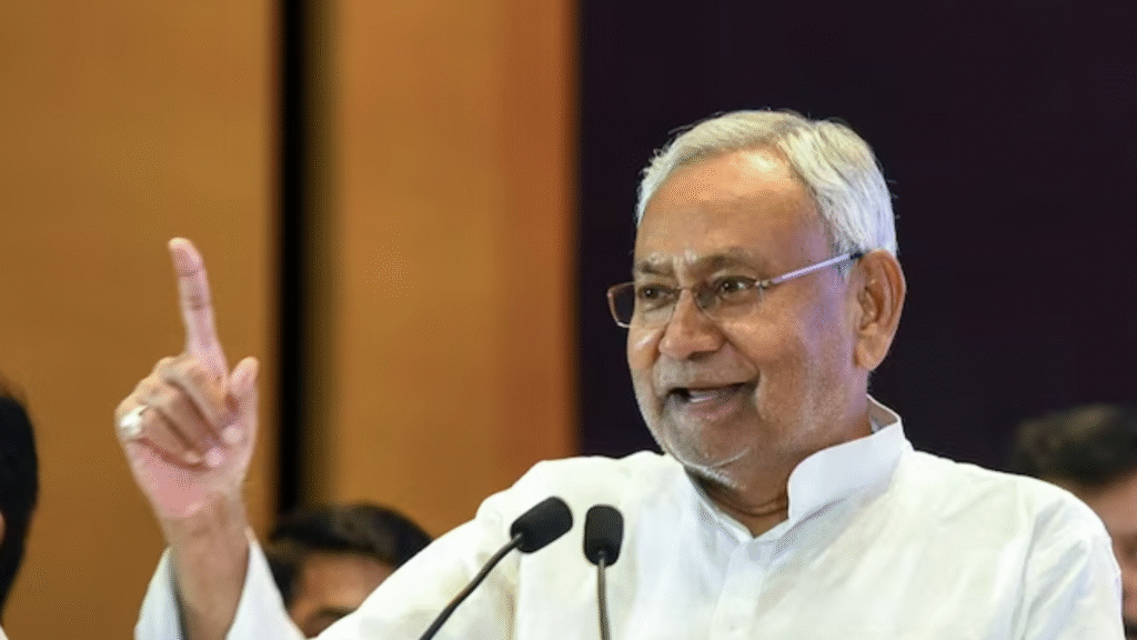 Bihar Chief Minister Nitish Kumar amid discussion over hijab controversy