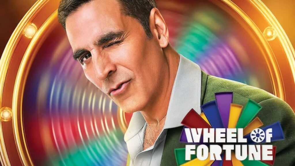 Akshay Kumar posing for Sony TV’s upcoming game show Wheel of Fortune India announcement.