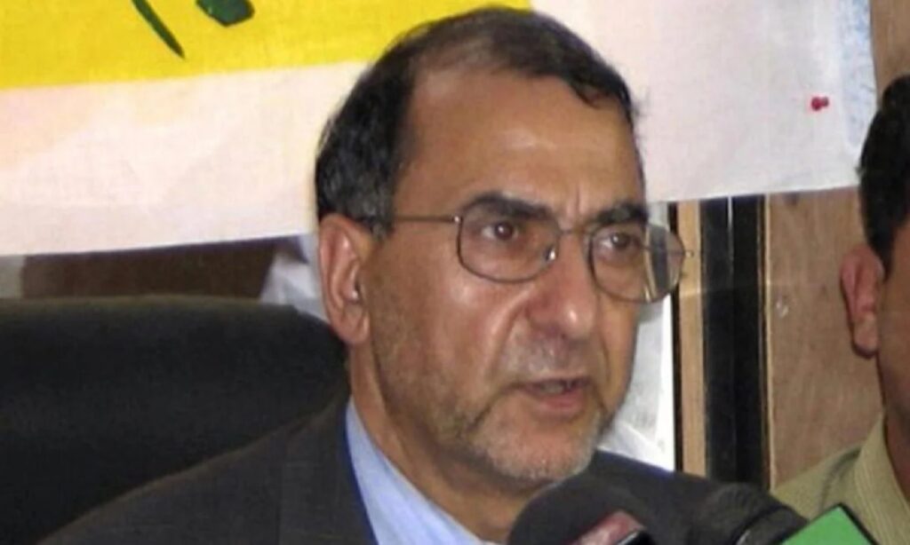 Ghulam Nabi Fai speaking during a press interaction, file photo related to NIA case