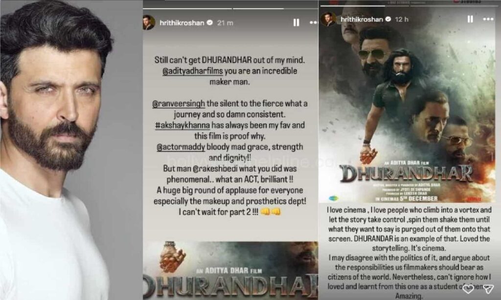 Hrithik Roshan द्वारा Dhurandhar पर दिए बयान से मचा बवाल