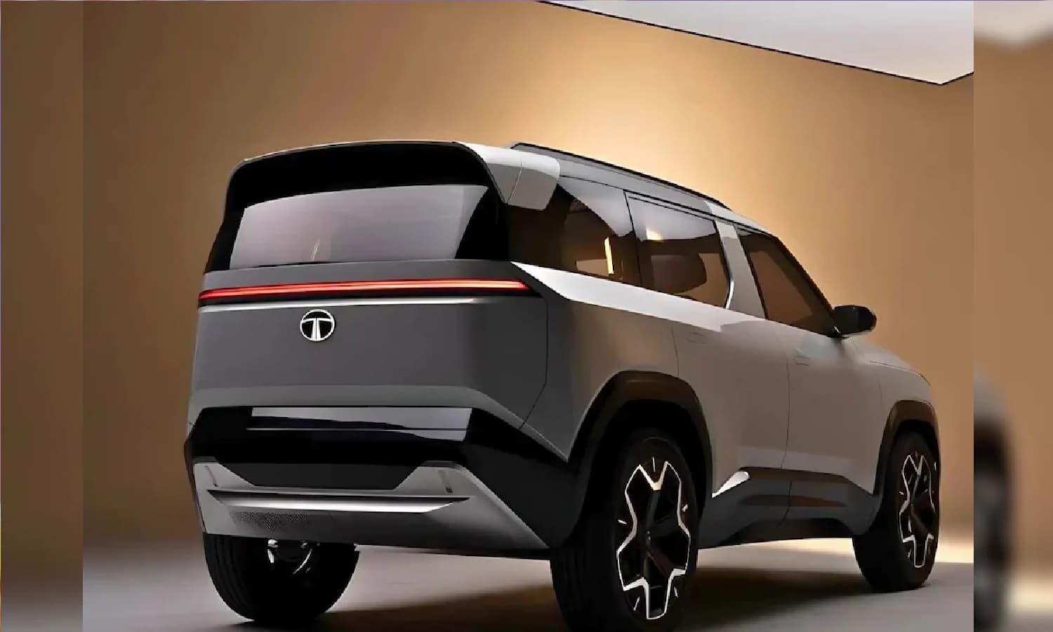 Side profile of the new Tata Sierra, which is claimed to be India's most fuel-efficient petrol SUV