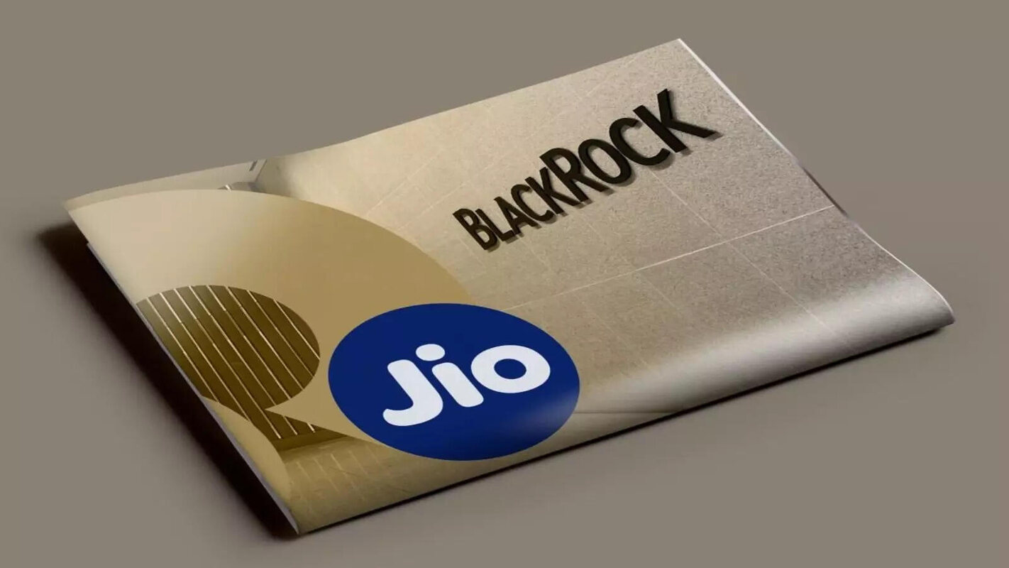 JioBlackRock branding displayed during a financial announcement about new mutual fund launches