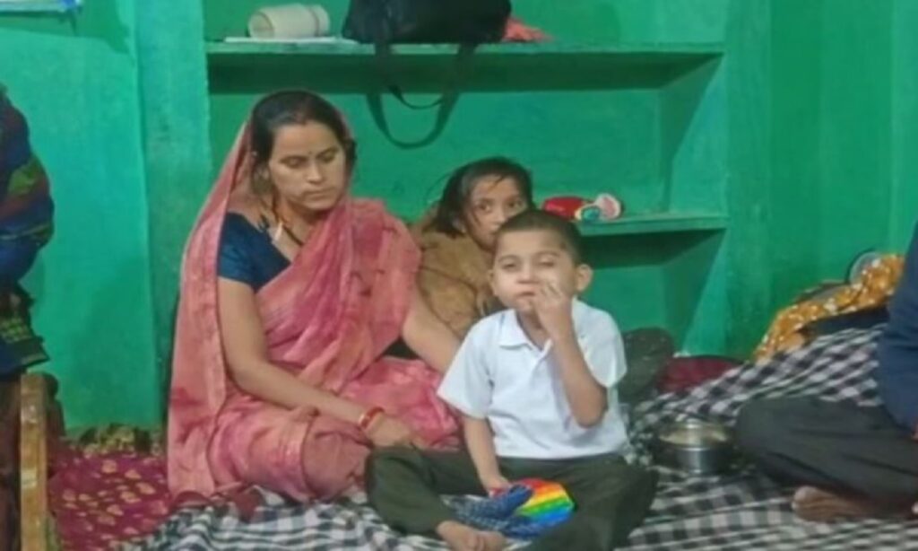 Family of a child affected in the Chhindwara cough syrup case at their home