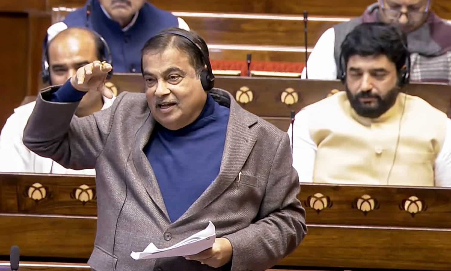 Ambulance responding quickly to a road accident on an Indian highway
