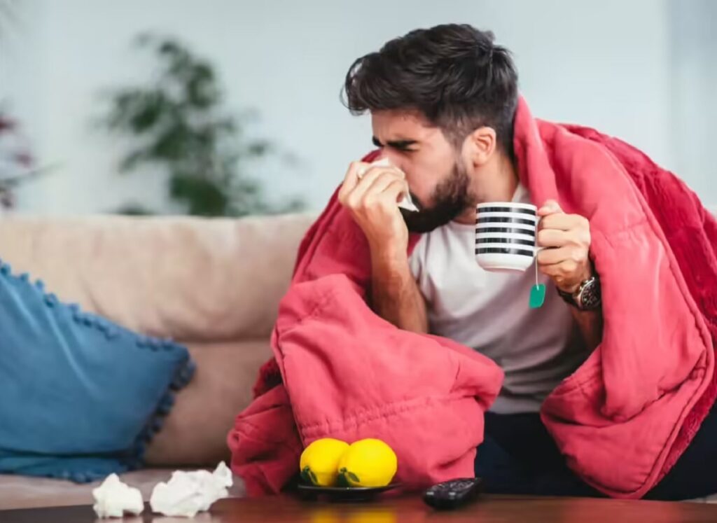 Home remedies ingredients like ginger, honey and herbs used for cold and winter flu prevention