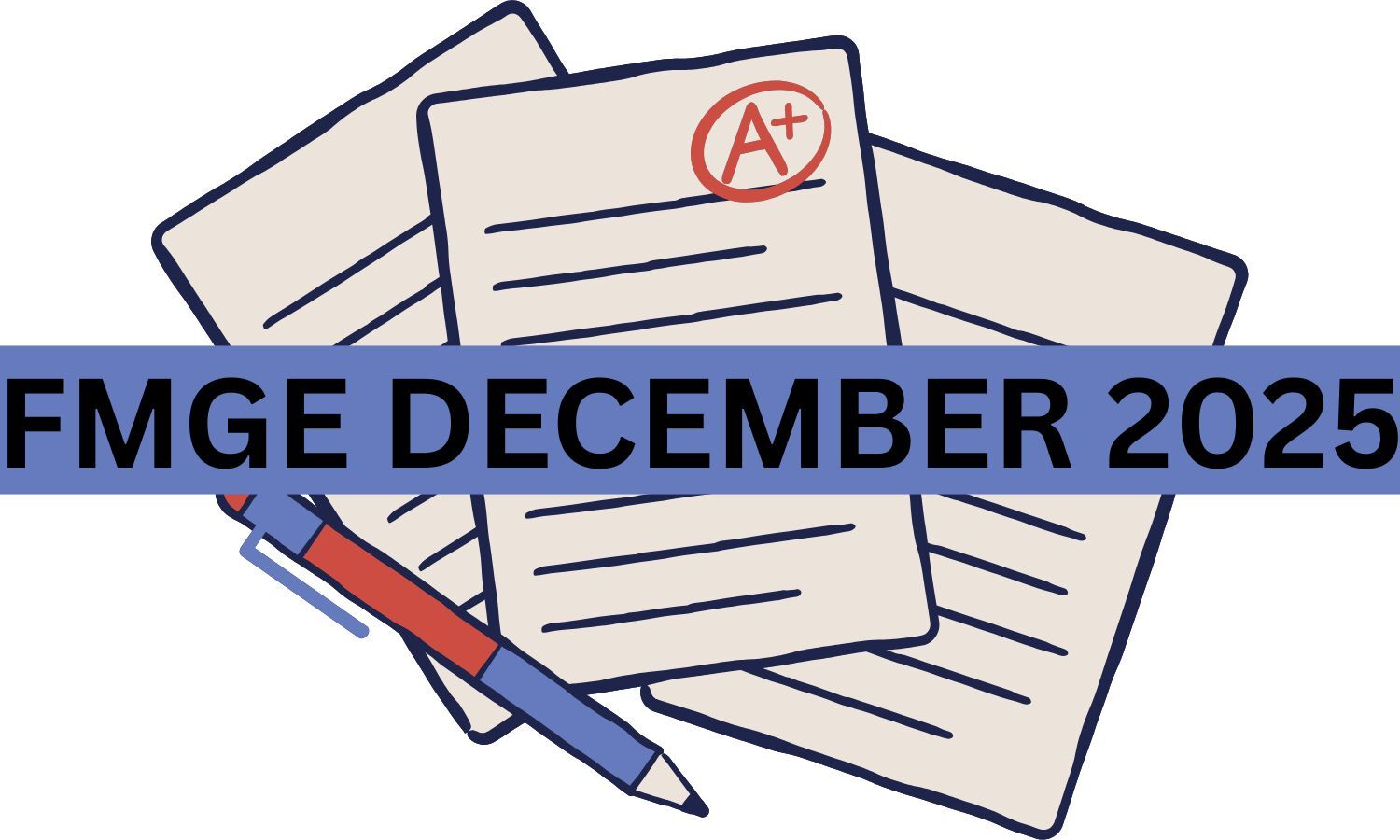 Official FMGE December 2025 result notification showing pass and fail status on NBE letterhead.