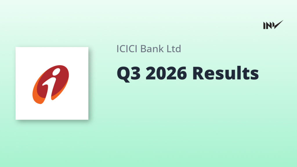 ICICI Bank Q3 2026 Results official announcement graphic with logo.
