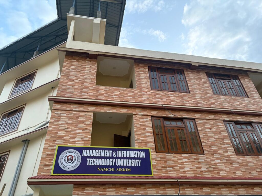 External view of Management and Information Technology University building in Namchi, Sikkim