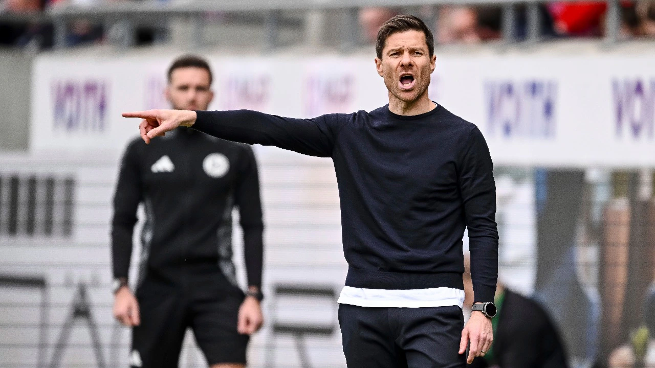 Real Madrid coach Xabi Alonso during a training session before his departure from the club