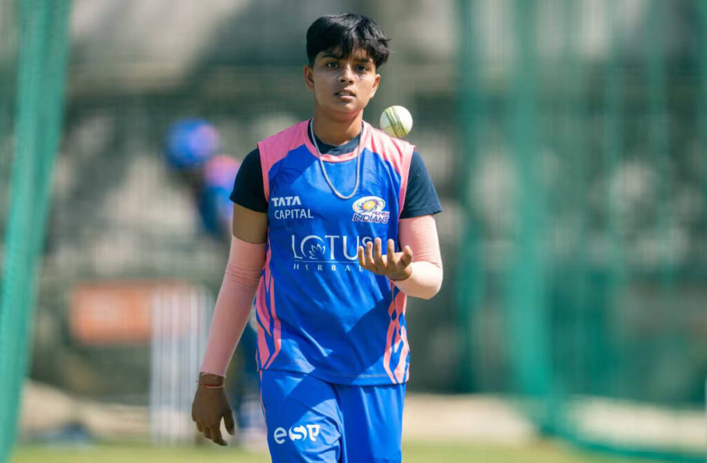 Sanskriti Gupta in Mumbai Indians training session ahead of WPL 2026 season