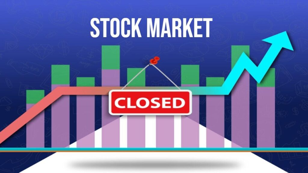 Stock Market Holiday notice on trading screen