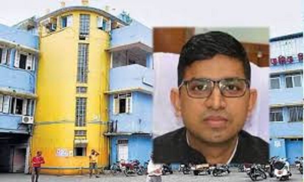 Indore municipal building with portrait as officials face action over contaminated water supply