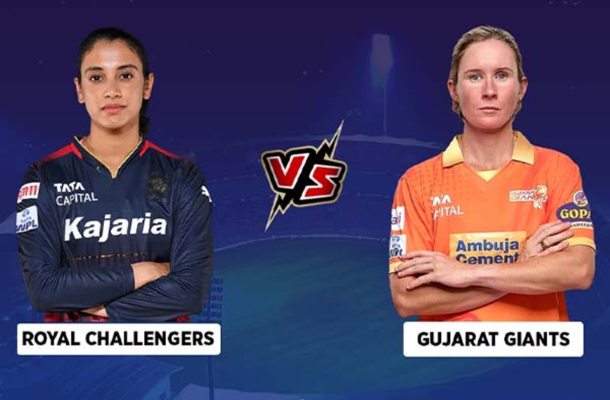 Smriti Mandhana and Beth Mooney during RCB vs Gujarat Giants WPL 2026 match toss.